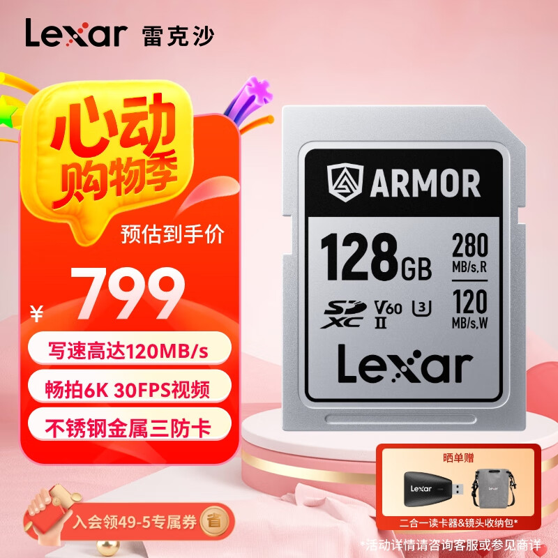 Leksha不锈钢SD卡“ Armor Gold / Silver Pro”是