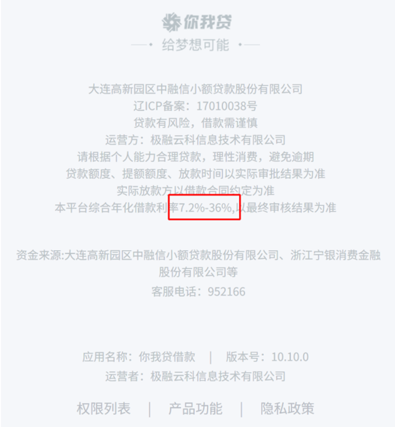 嘉银科技旗下极融借款违规被点名:投诉不断 业绩指标下滑(图2) 资料来源:极融借款和你我贷借款官网