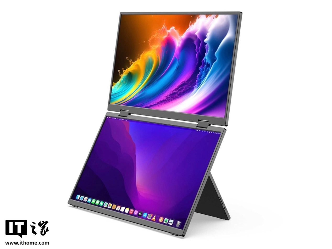 Minix启动SF15折叠便携式屏幕：双屏幕设计，15.6英