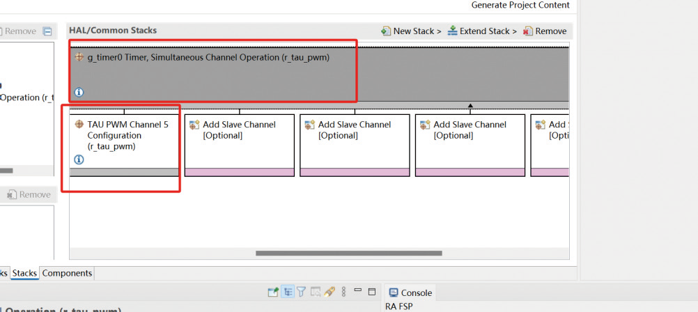 开发板板载的LED1为P103，所以在Pwm的属性中配置通道数为5，并设置TIO5，其详细配置属性如下图：