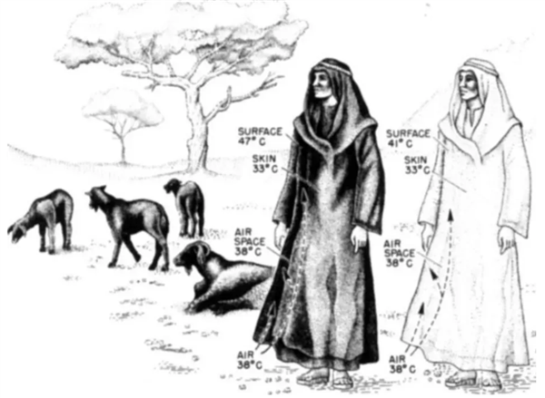 袍子表面的温度并不影响体表温度，图片来源，参考资料6