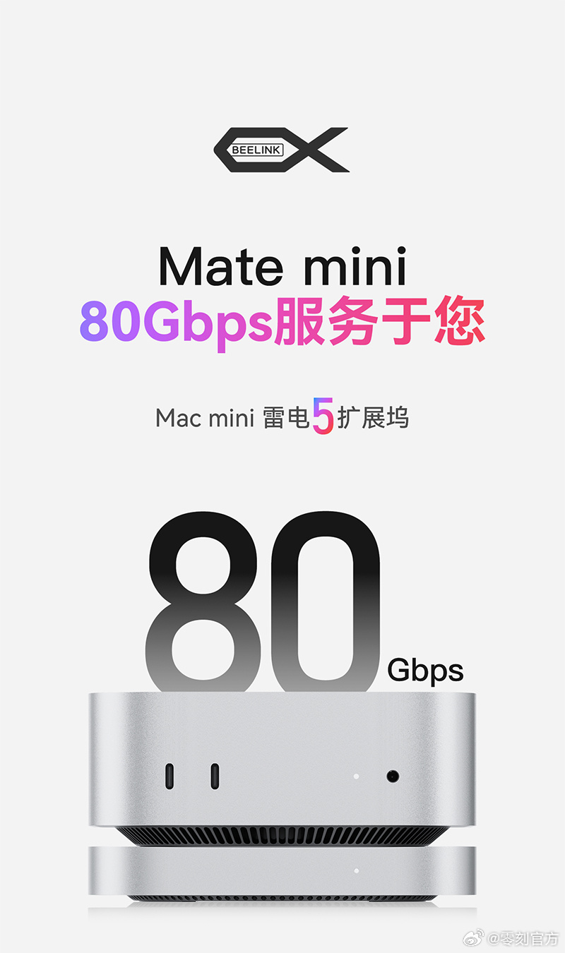 零呼叫Lanza Apple Mac Mini Thunderbolt 5扩展Dockmate Min