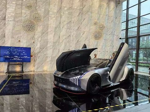 　　长安汽车全球研发中心展厅 本报记者 李嫒嫒 摄