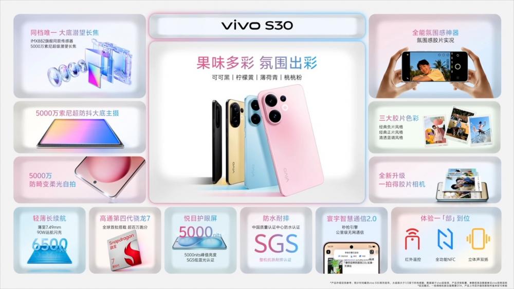 五颜六色的小直屏Vivo