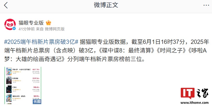 新龙船节电影的票房收入在2025年超过3亿,“ M