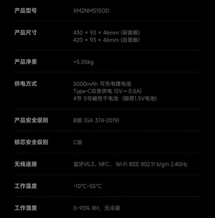 京东小米智能门锁 M30 人脸识别款3D 结构光 + 双摄全景猫眼国补后 1595.12 元领 350 元券