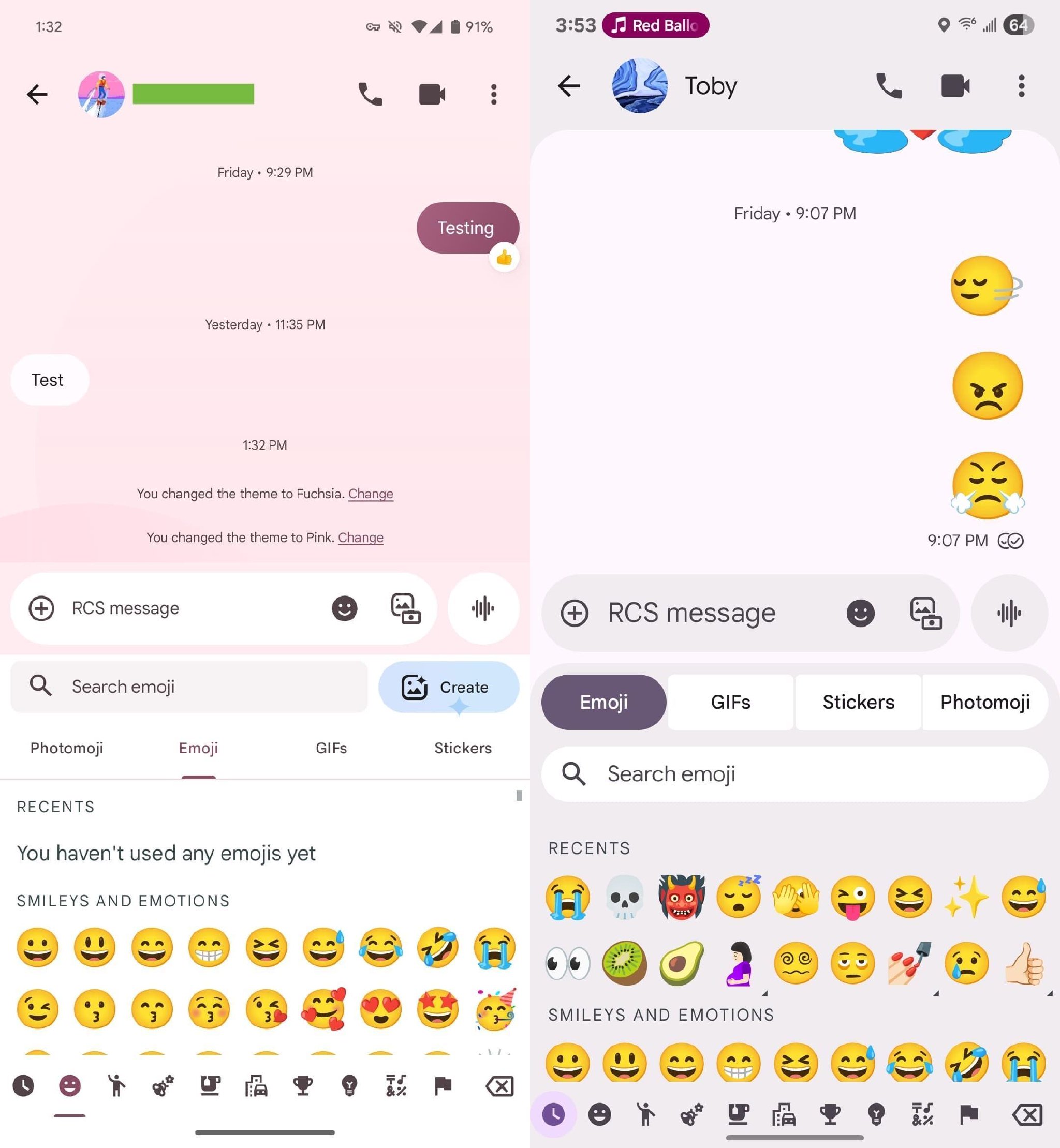 左侧为现有界面，右侧为新界面