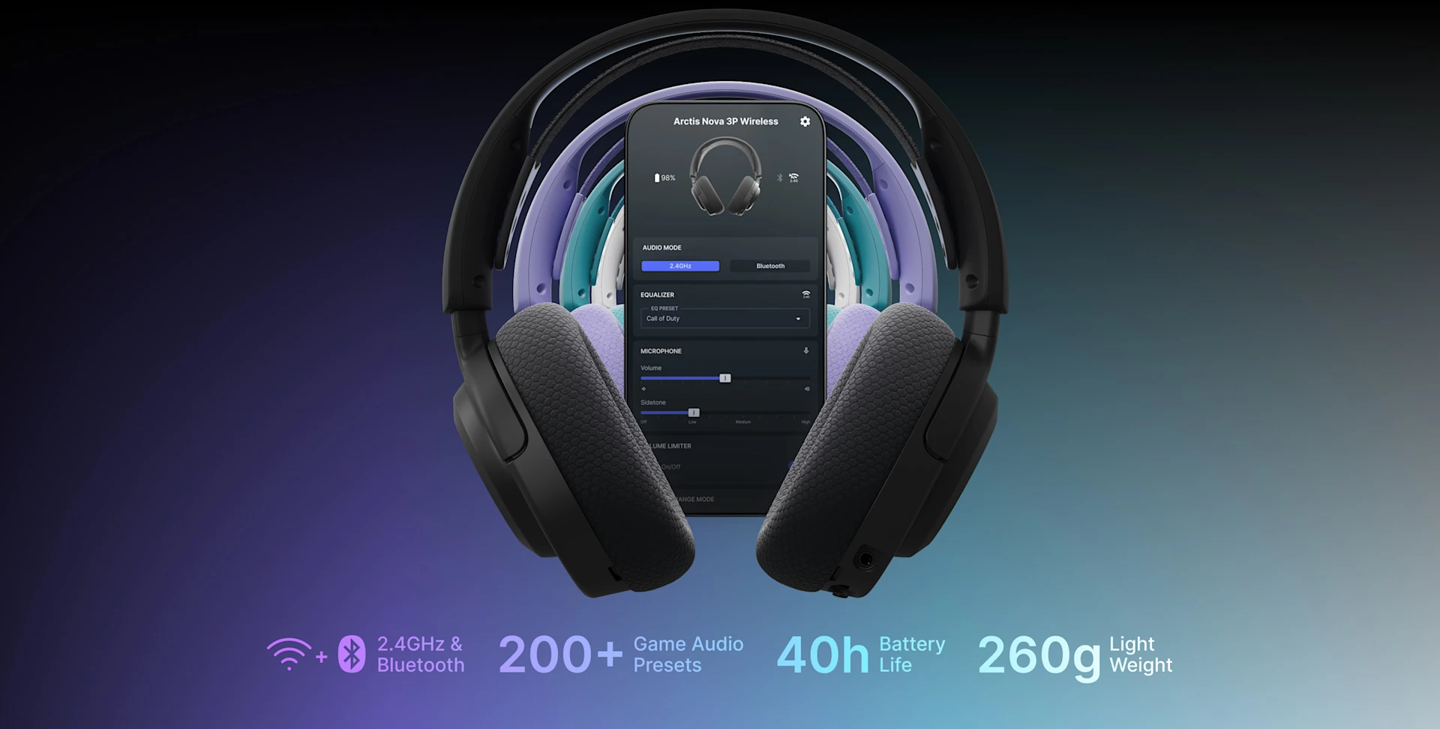 Steelso推出了Arctis 3系列3系列的无线耳机，$ 109.