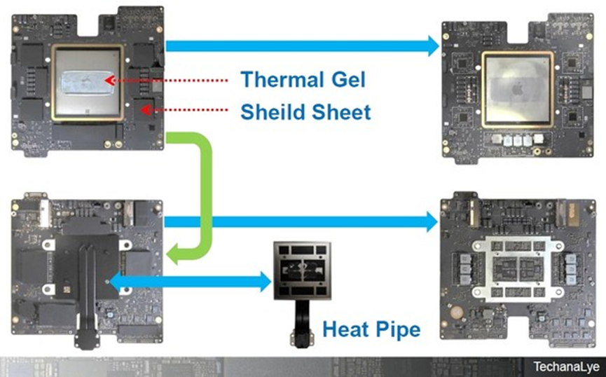 2025 Mac Studio 处理器板拆解视图