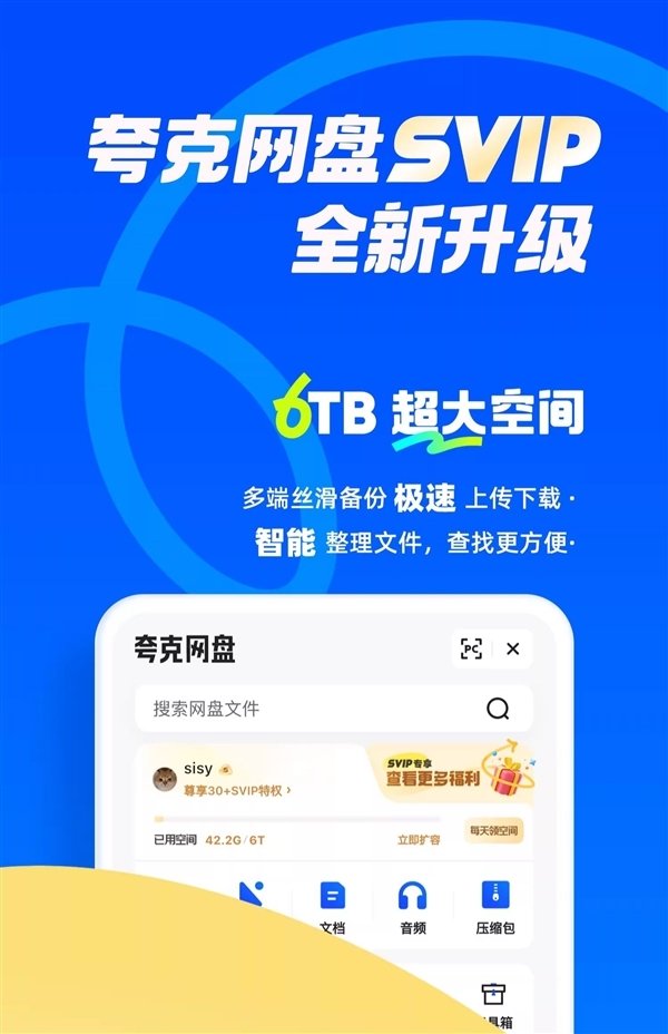 6TB空间充满了血液排放！夸克NetDisk SVIP促销年度