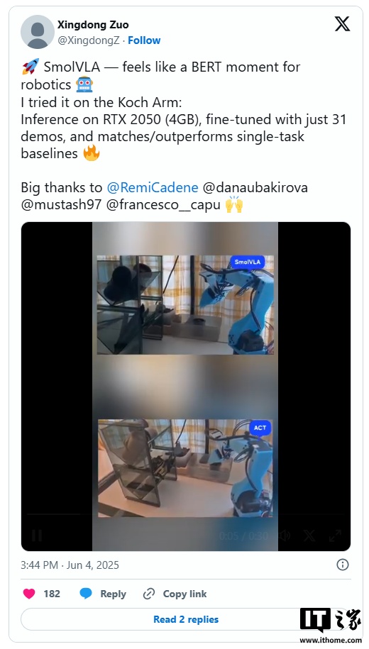 拥抱的脸说其开源机器人模型Smolloine非常有效，