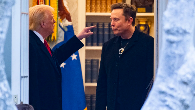 特朗普与马斯克（资料图）