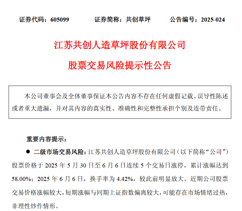 来源：共创草坪公告