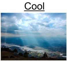 图5 热色、中性（一张纸）、冷色CCT示例