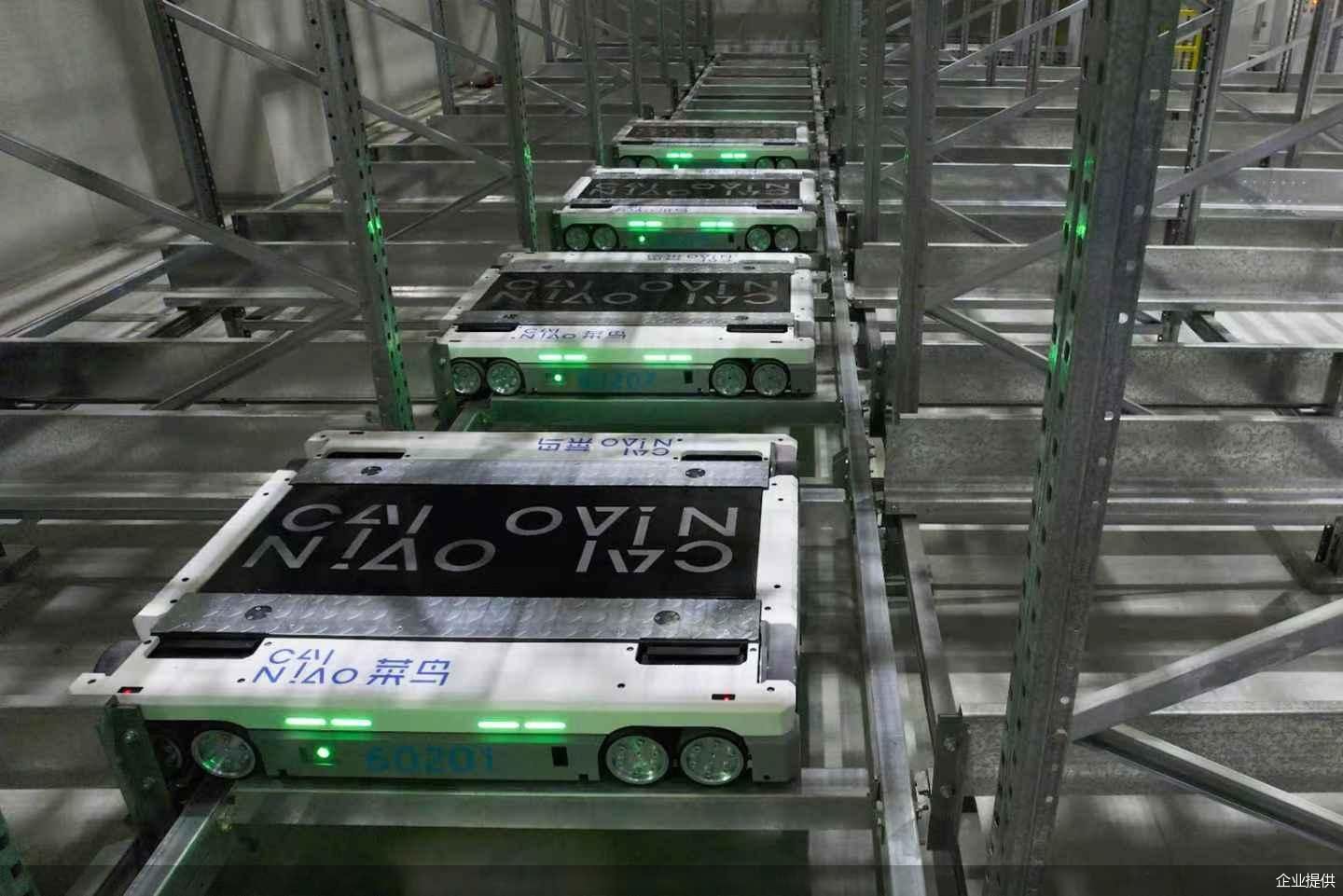 菜鸟研发的自动化仓储系统已被广泛使用