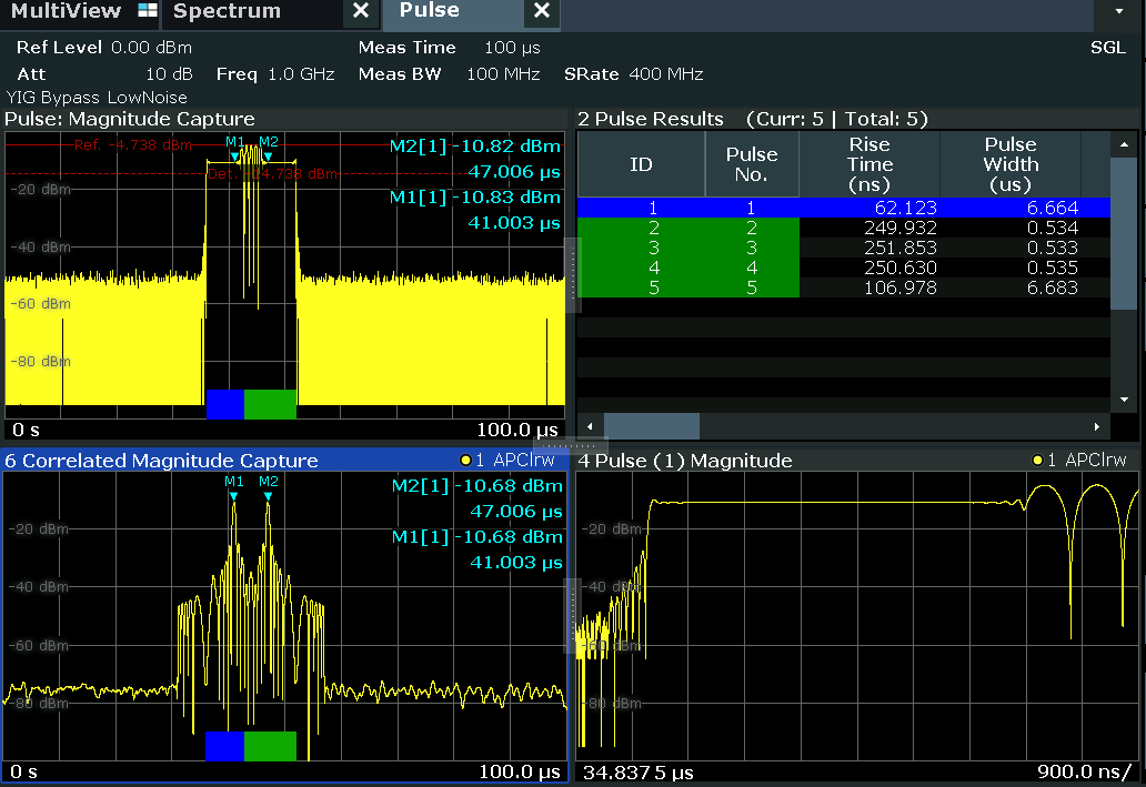 图35 K6选件脉冲测试界面