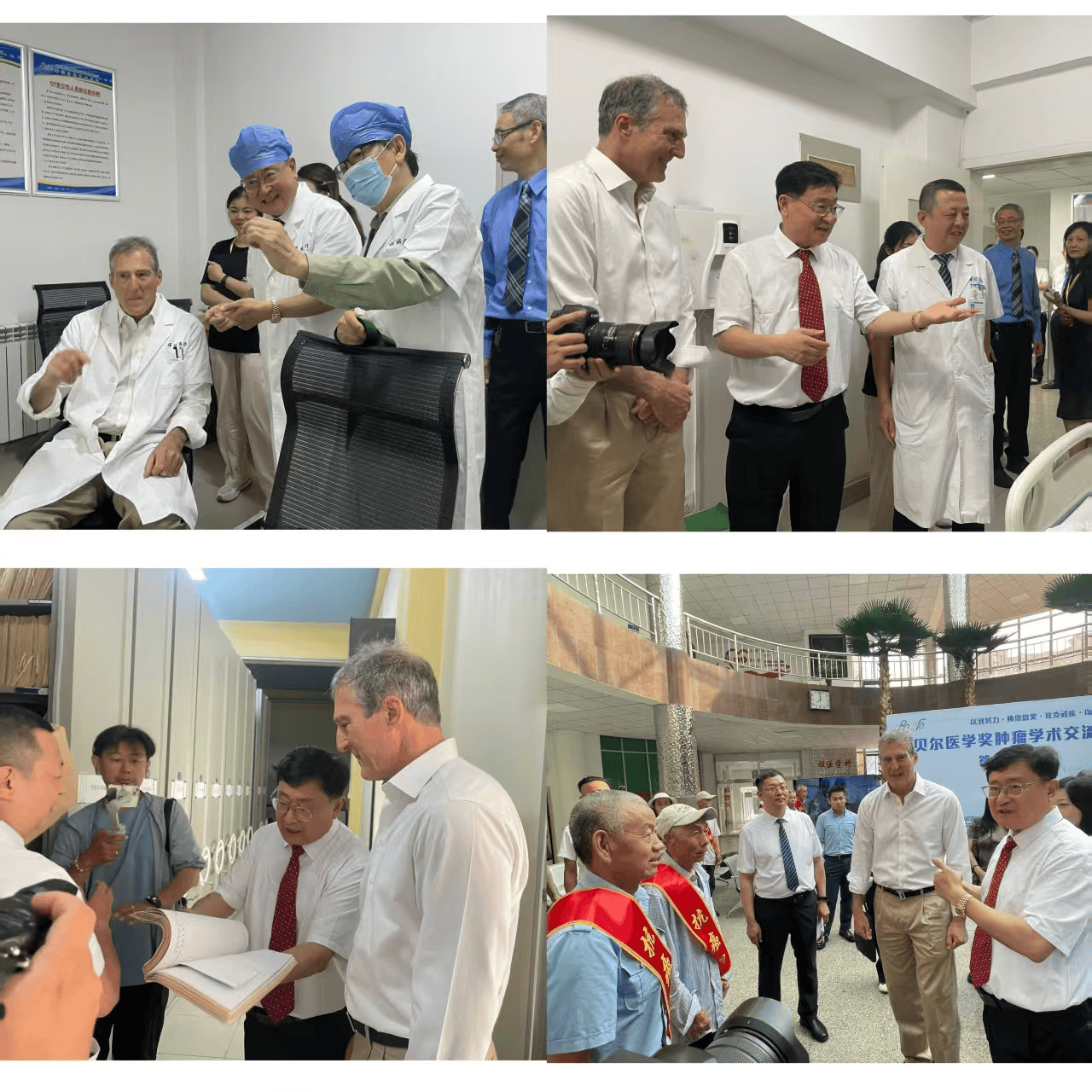 梅洛教授在于保法教授陪同下视察医院、看望病人