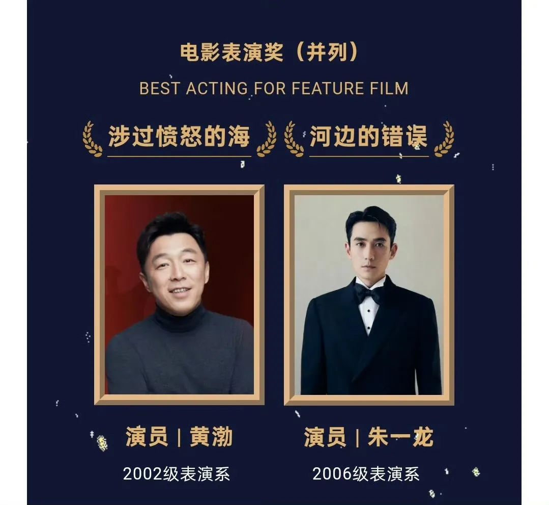 黄渤、朱一龙获第四届北京电影学院“学院奖”电影表演奖