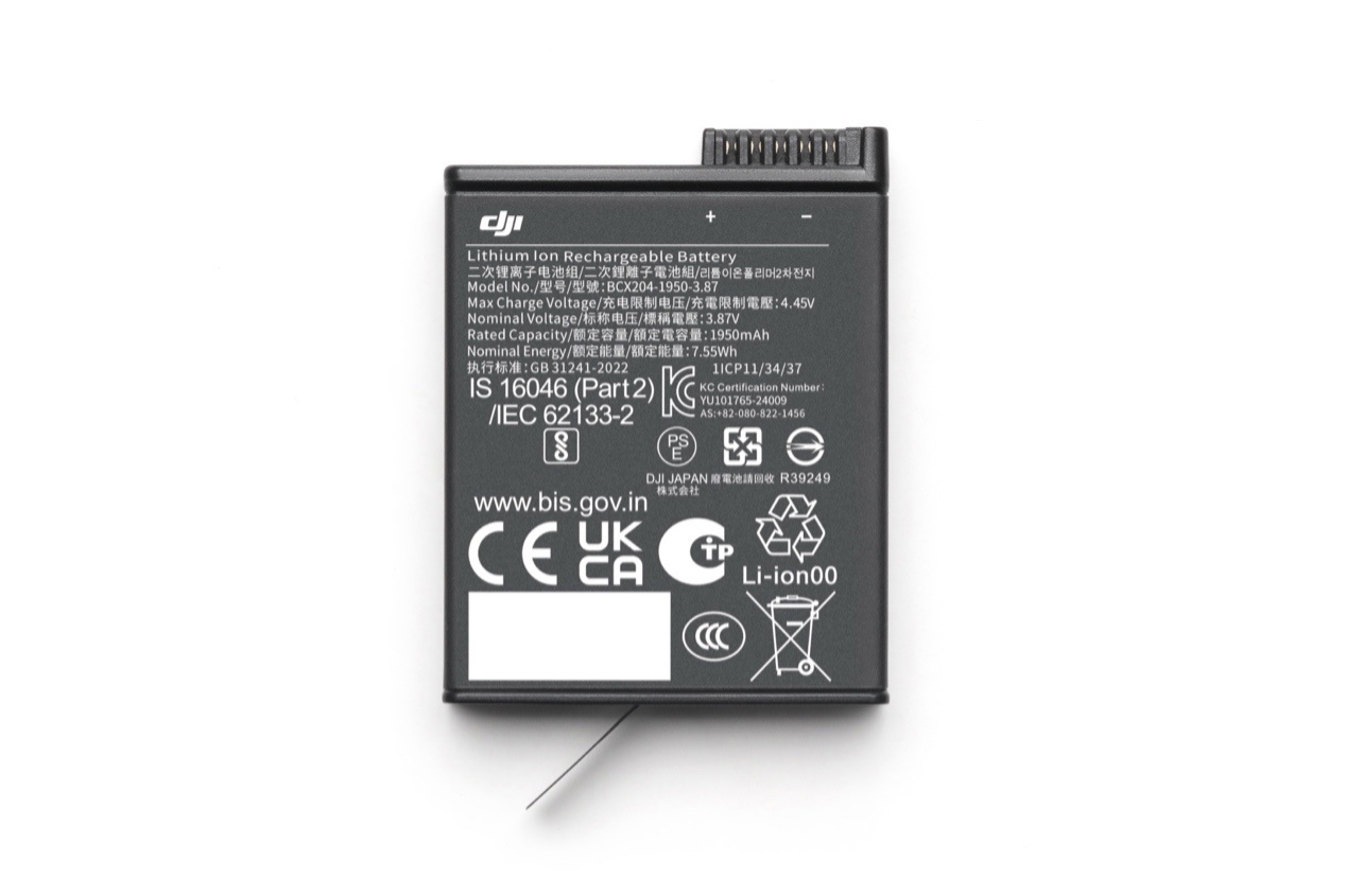 ▲ Osmo Action 5 Pro 1950 mAh 电池