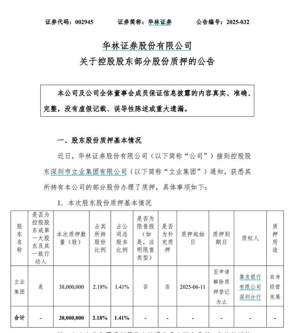 半年里质押11次，这家券商股权反复遭质押，大股东不停向券商股权要流动性