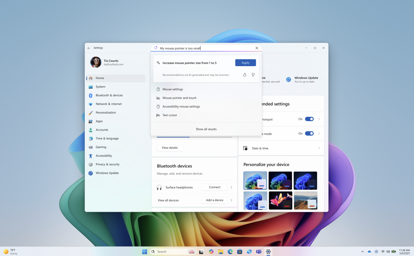 Microsoft版本WIN11 DEV 26200.5651查看版本：通知中心的