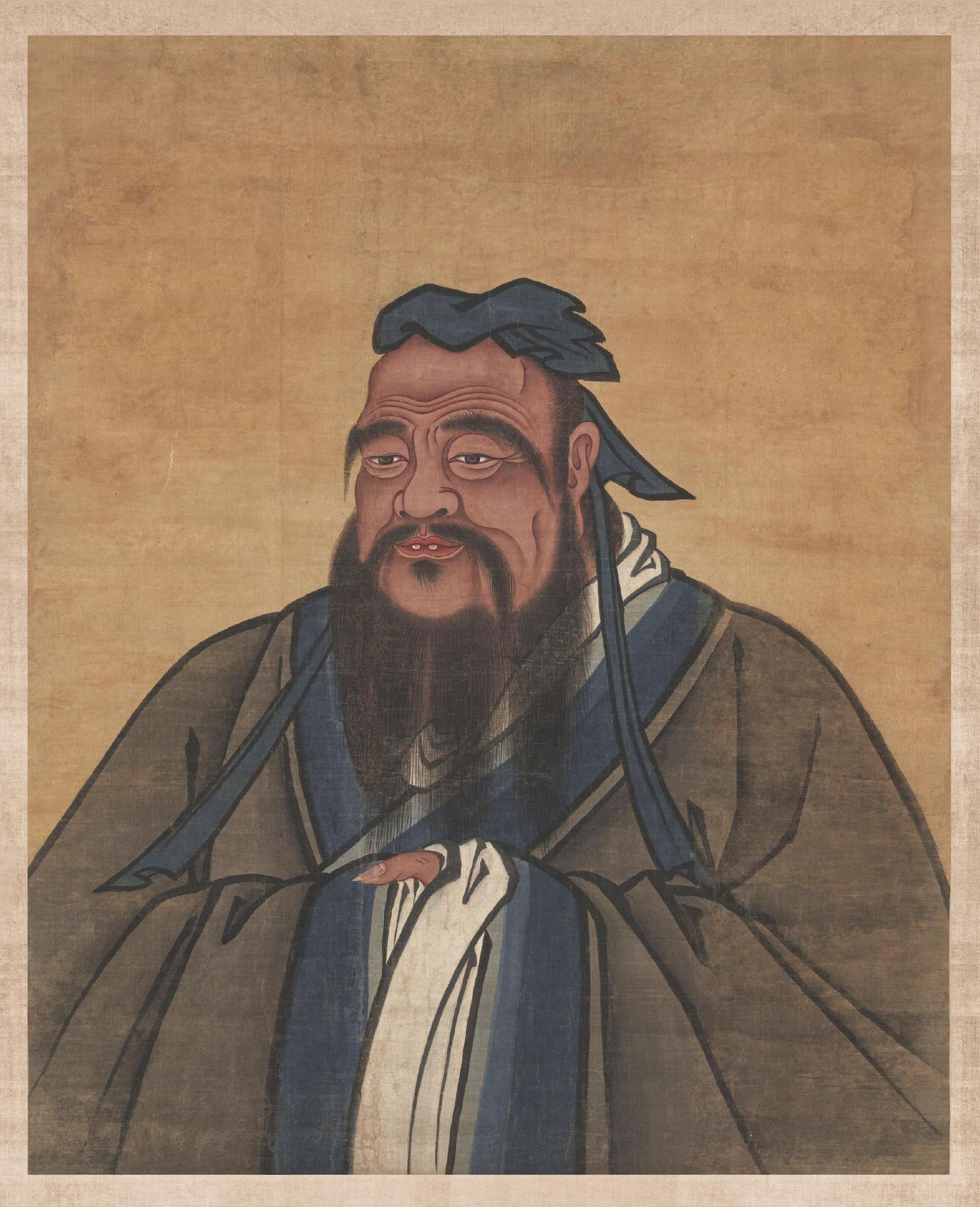 《孔子燕居像图轴》(明,孔子博物馆藏)