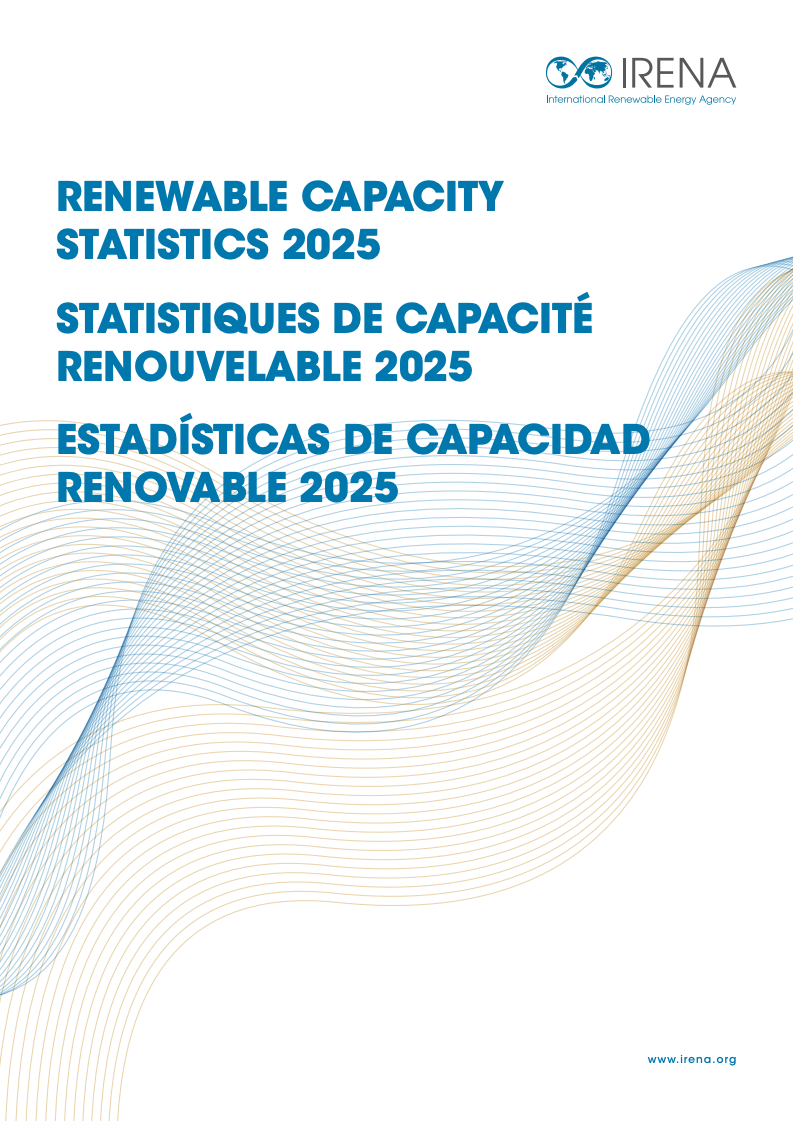 IRENA：2025年可再生能源统计报告