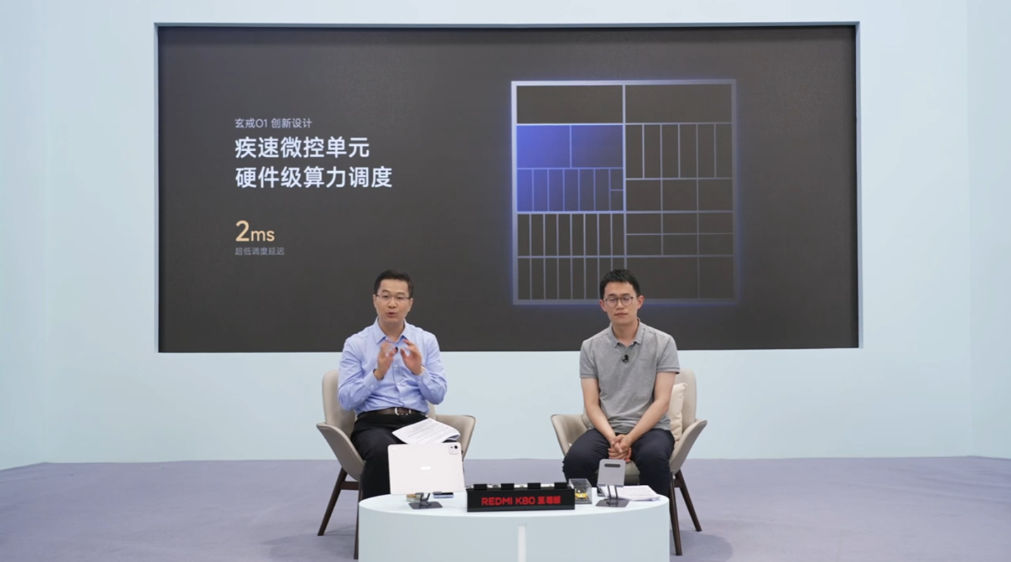 小米的自发开发的Xuanjie O1芯片配备了快速微控制