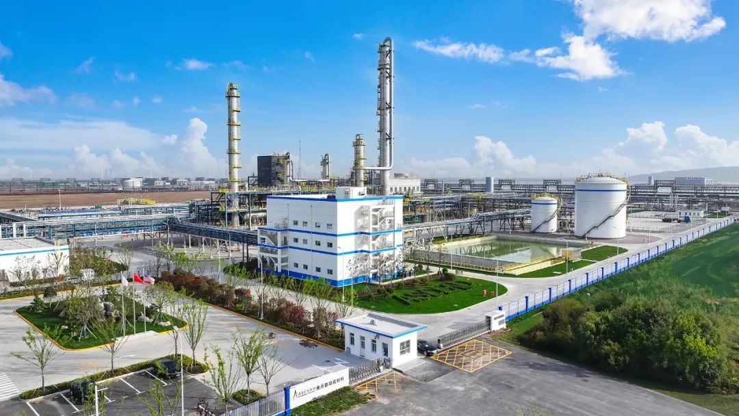 ▲图为奥升德连云港己二胺及尼龙化工一体化生产基地。