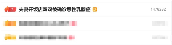 夫妇打开酒店：两者都被诊断出患有恶性乳腺癌