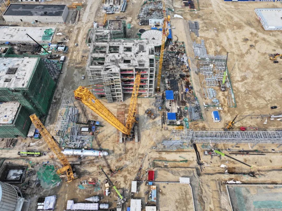 金风科技绿氢制50万吨绿甲醇项目建设现场