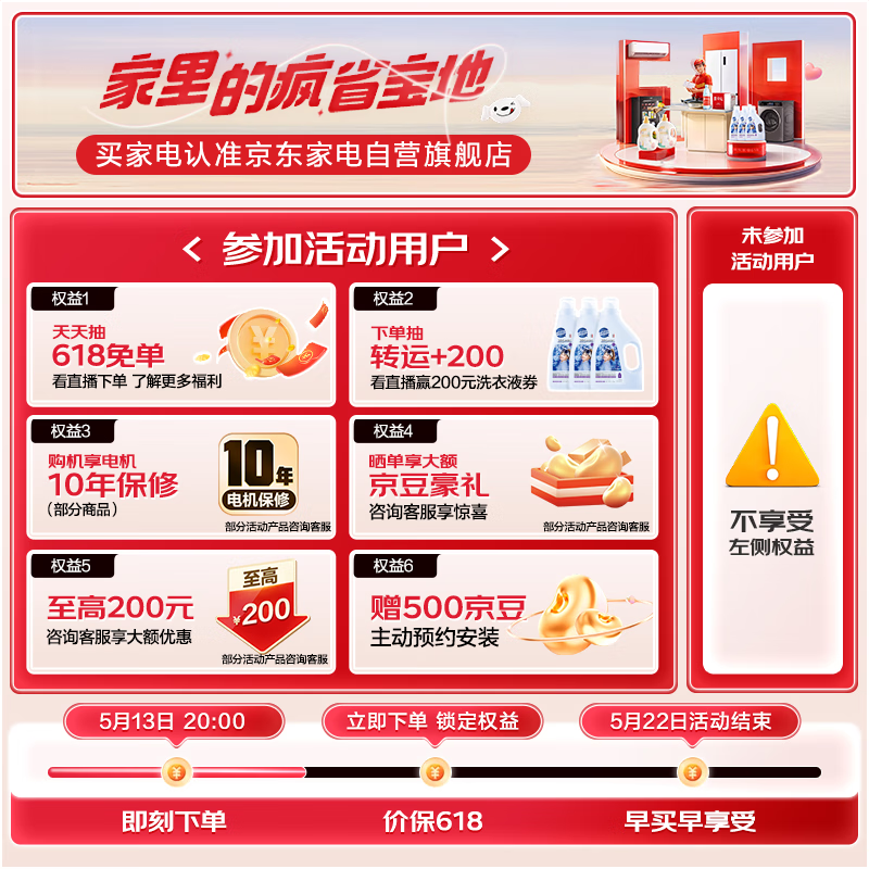 小天鹅洗烘一体机10kg健康除菌低至1189元