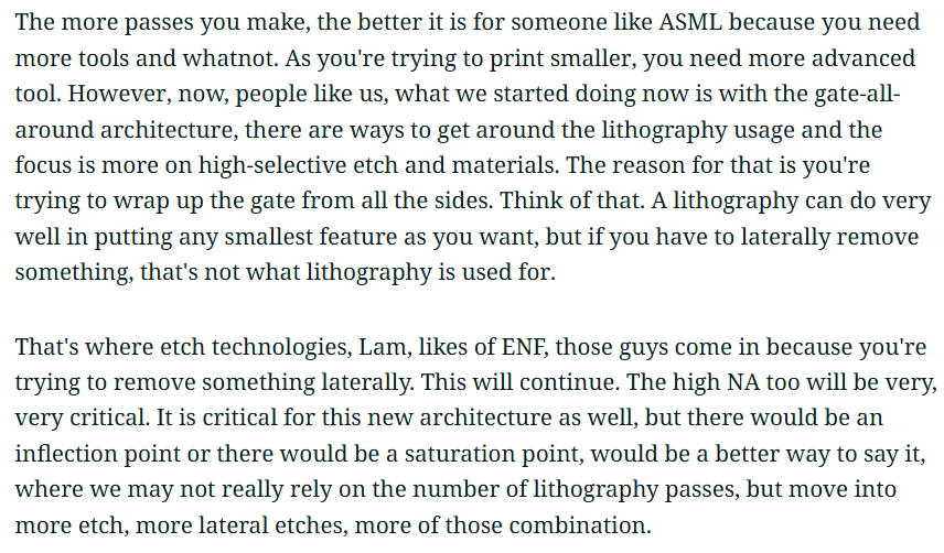 英特尔高管：未来芯片制造将减少对 ASML 高 NA EUV 光刻机的依赖，转而提升刻蚀技术的核心地位