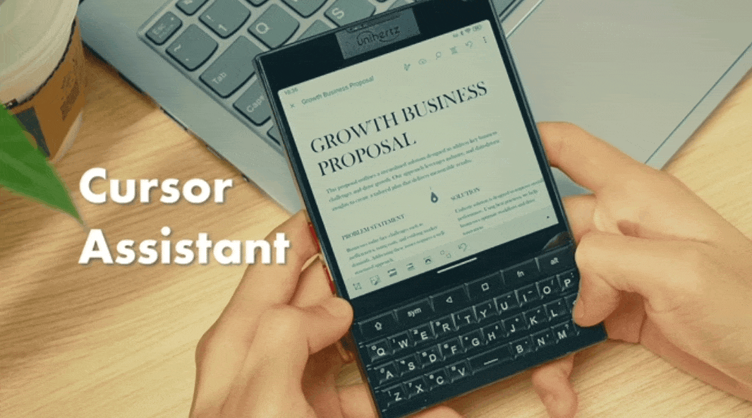 ▲ 键盘触控手势 2. 图片来自：Unihertz