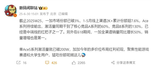中间之王！ OnePlus ACE