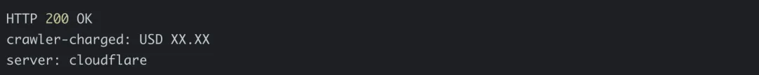 HTTP 200 OK 响应确认收费｜图片来源： Cloudflare  