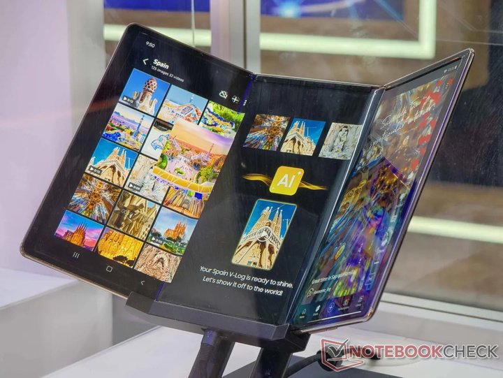 CES 2025 上三星展示的内折叠决议|NotebookCheck