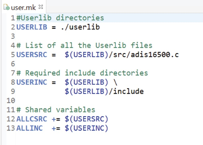 图2 userlib makefile
