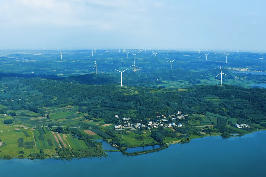 图为龙源电力安徽公司来安风电场