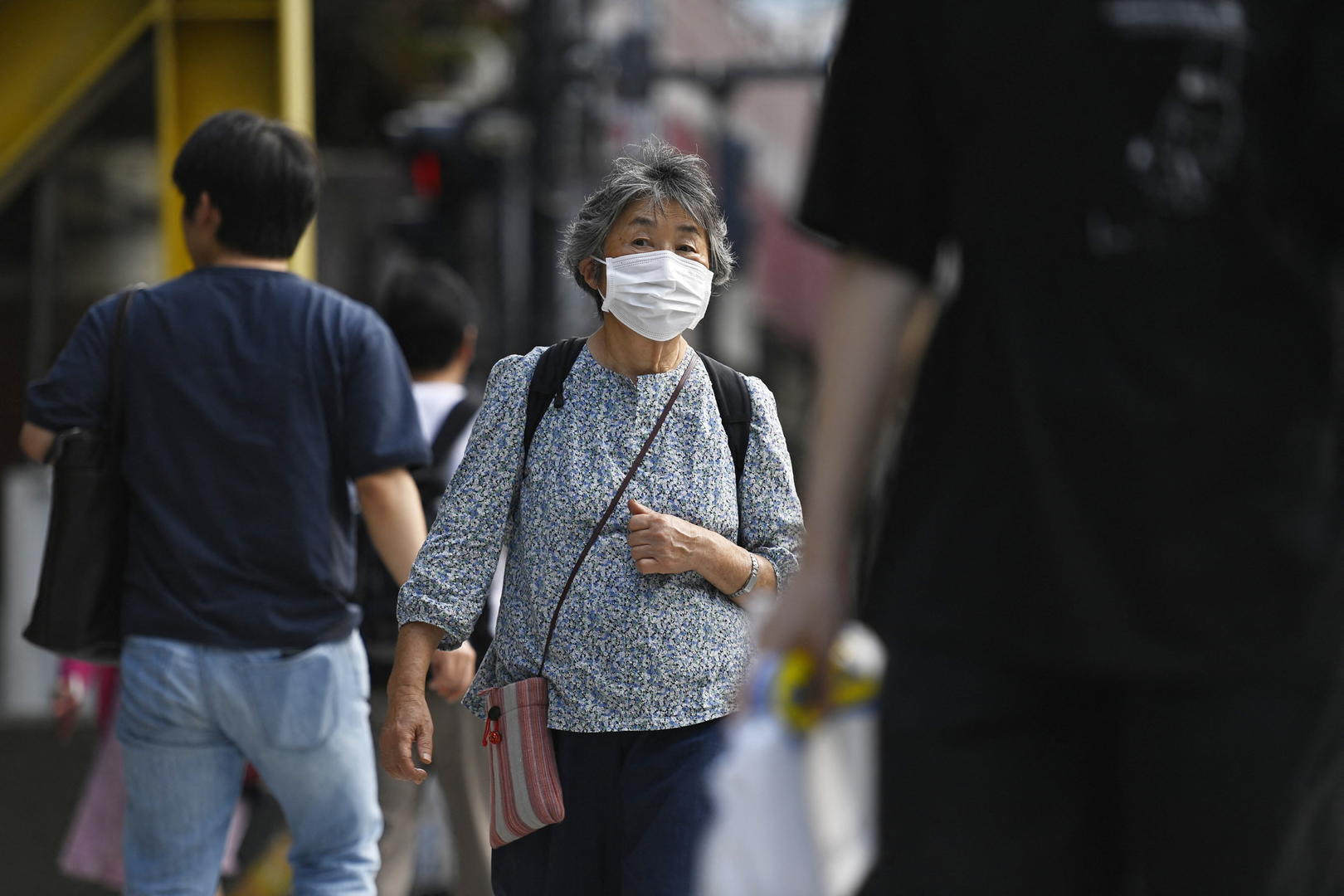▲（资料图）日本东京街头的老人 图据ICphoto