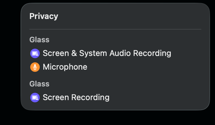 Glass 需要的用户隐私权限都非常敏感｜ 图片来源：极客公园