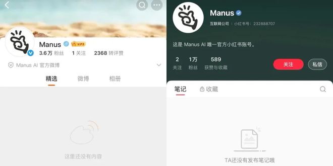 图源:Manus微博、小红书
