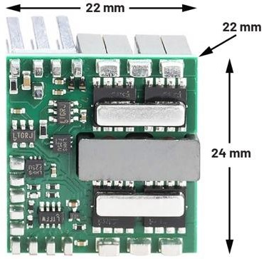 图3 尺寸小巧，电路只需要一个电源转换器级便可完成转换。高端FPGA、</p><strong></strong>
采用LTP8800-4A模块