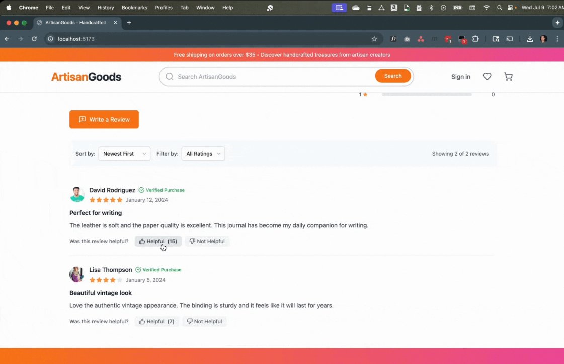 （AI编写的评论系统）