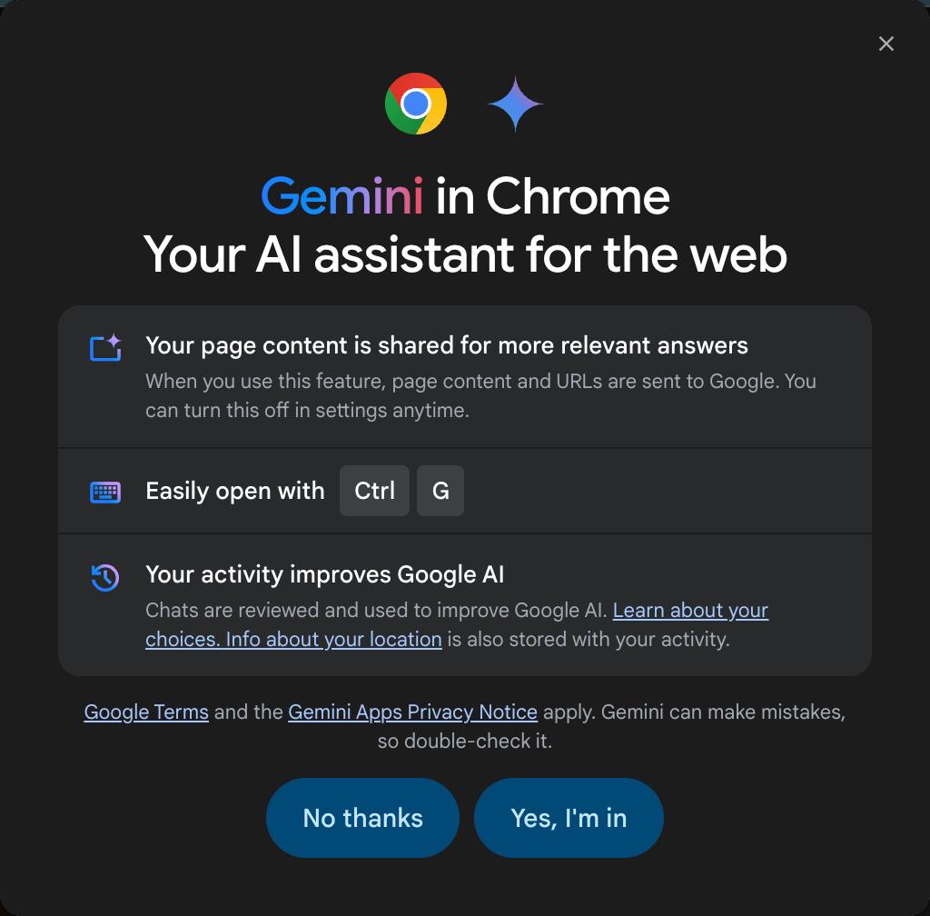 我们今天看到、Gemini 在 Chrome 中的落地就是这一派的著名代表 ｜ 图片来源：极客公园