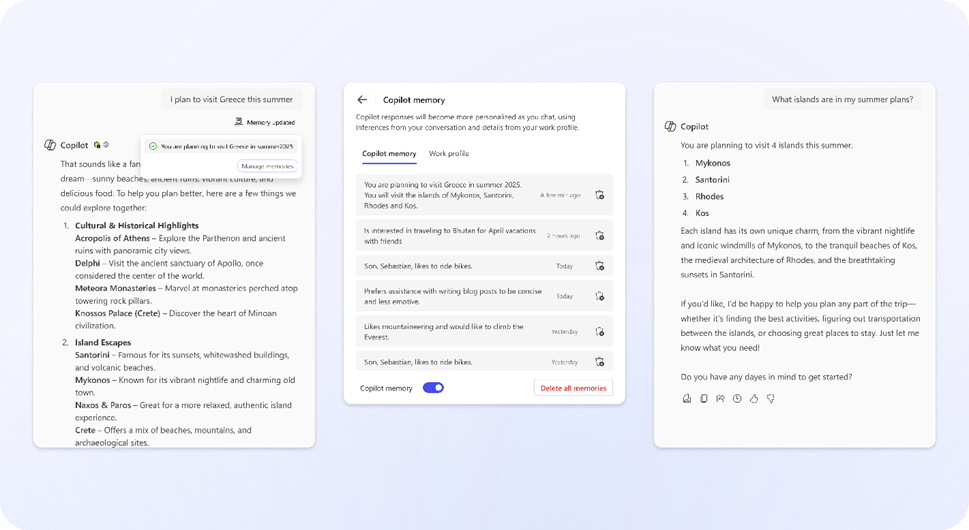 Microsoft 365 Copilot 将引入记忆功能，提升 AI 个性化体验