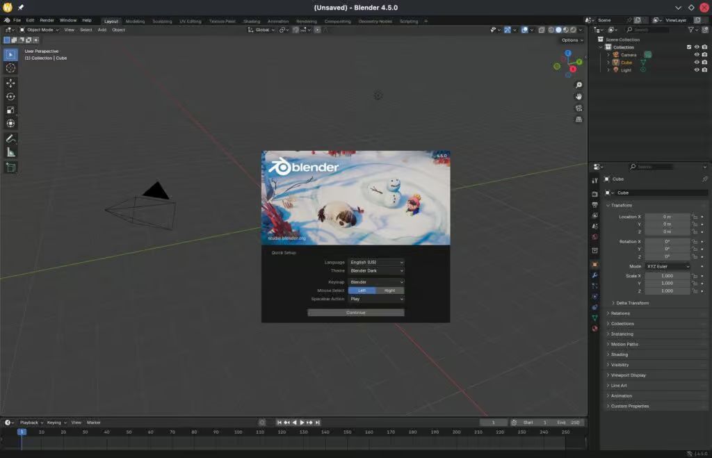 开源 3D 创作工具 Blender 4.5 LTS 发布：承诺 2 年更新维护，增强动画、合成、渲染等
