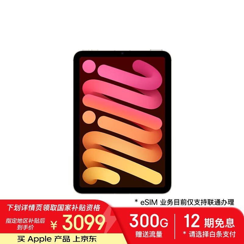 iPad mini7 2024款京东促销，到手价2961元
