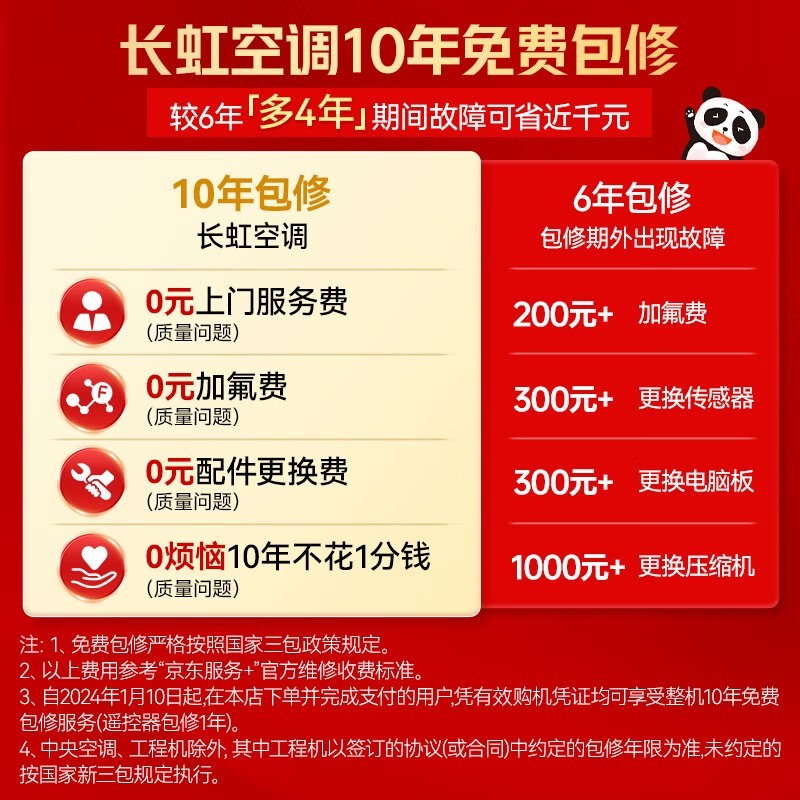 长虹1匹一级能效空调限时特惠1064元