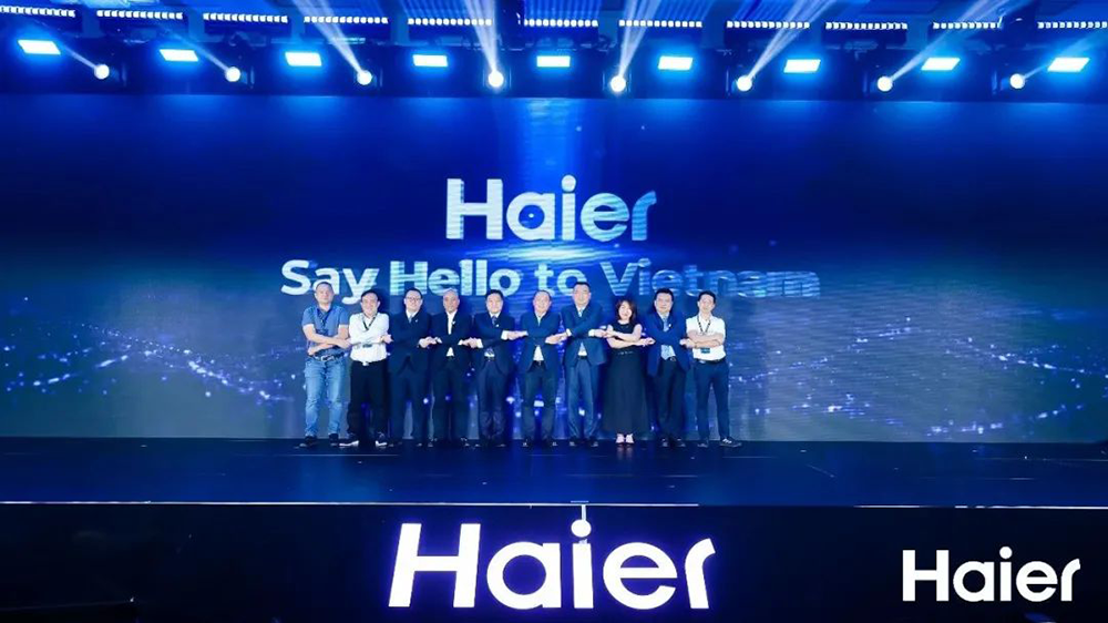 5月28日海尔智家在越南胡志明市宣布海尔品牌正式进入越南市场 图片来源：海尔集团微信公众号